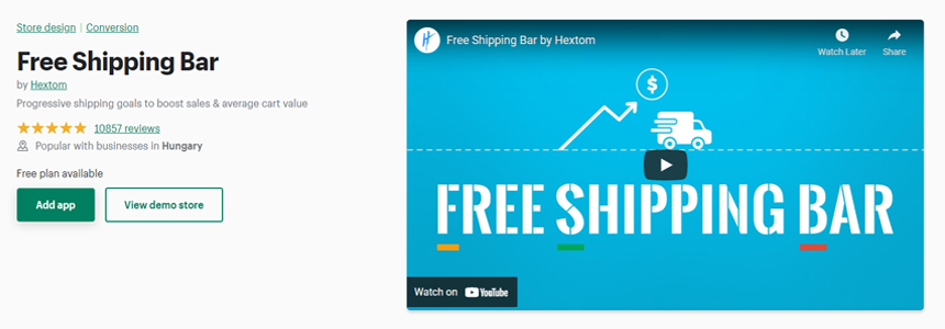 Free Shipping Bar