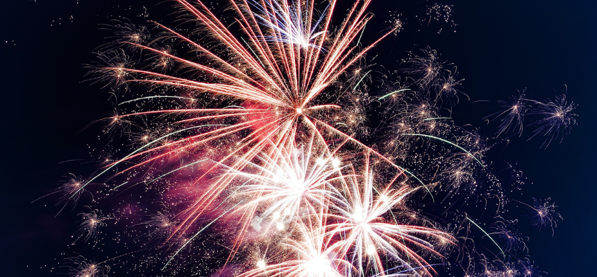 Fireworks in January as the New Year begins which is one of the most important holidays for online stores