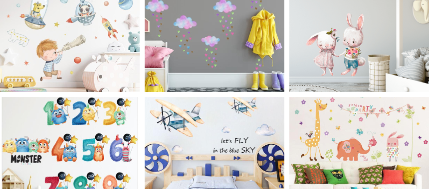 Wall Decals and Murals for Kids from Stickerinos