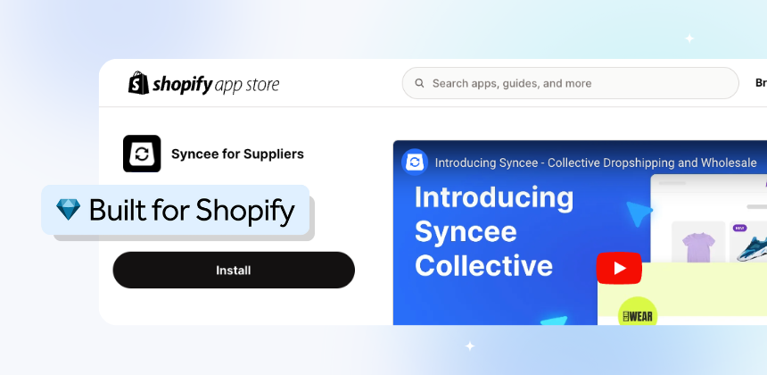 built for shopify app syncee for suppliers