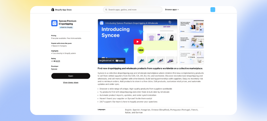 Syncee Dropshipping