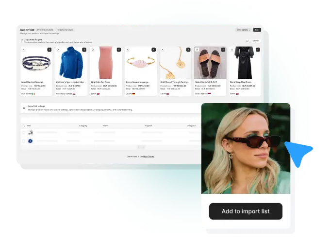 Import your products in seconds